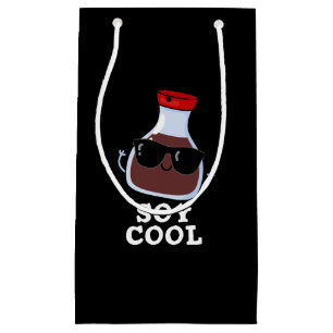 Soy Cool Funny Soy Sauce Pun Dark BG Small Gift Bag