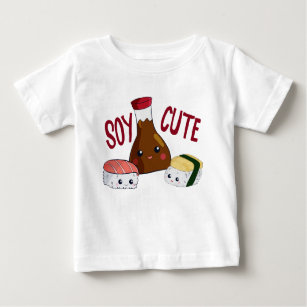 Soy Cute Kawaii Sushi Soysauce Tamago Rolls Baby T-Shirt