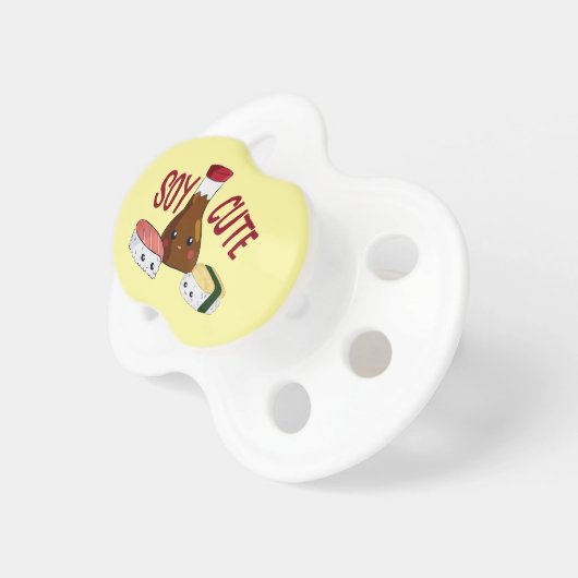 Soy Cute Kawaii Sushi Soysauce Tamago Rolls Pacifier (Front Right)