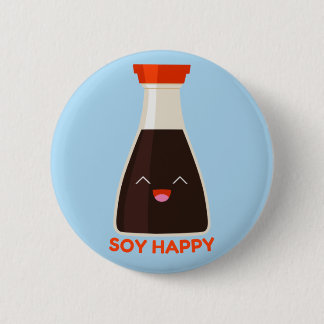 Soy Happy Cute Soy Sauce Foodie Button