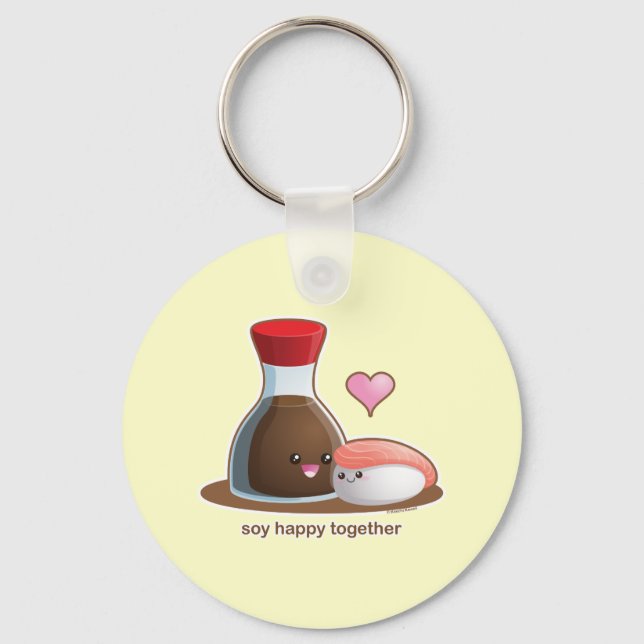 Soy Happy Keychain (Front)