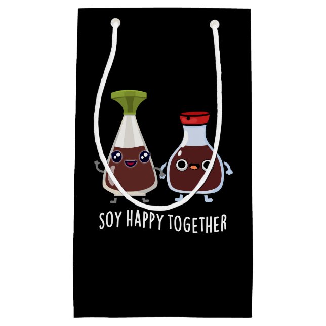 Soy Happy Together Soy Sauce Pun Dark BG Small Gift Bag (Front)