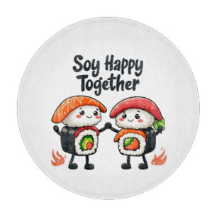Soy happy together Sushi Kawaii Japanese Food Cutting Board
