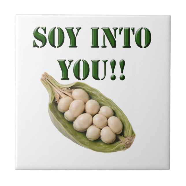 Soy Into You: A Vegan Love Story, Ceramic Tile (Front)