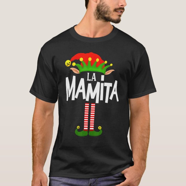 Soy La Mamita Elf Family Group Matching In Spanish T-Shirt (Front)