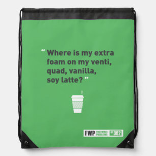 Soy Latté Drawstring Bag