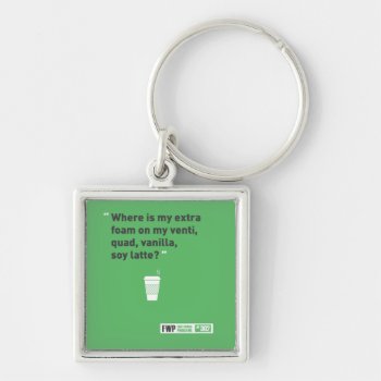 Soy Latté Keychain by AuraEditions at Zazzle