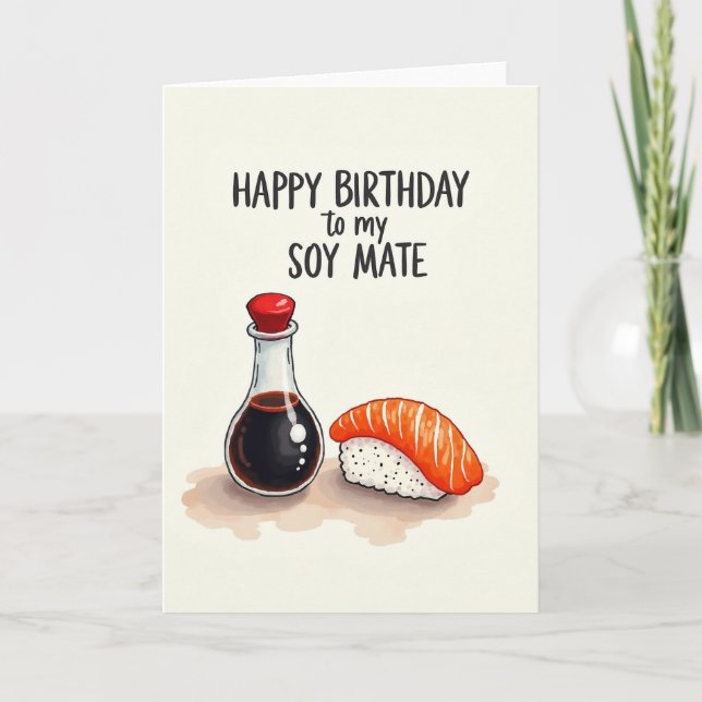 Soy Mate Birthday Message Card (Front)