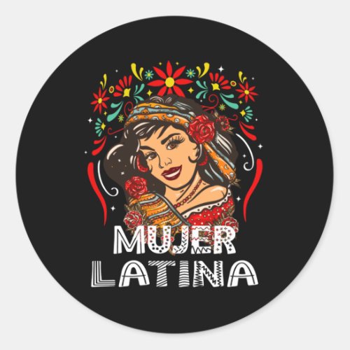 Soy Mujer Latina Strong Latin Woman Classic Round Sticker