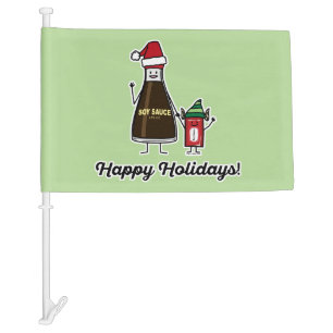 Soy Sauce Bottle Packet kid child Christmas Santa Car Flag