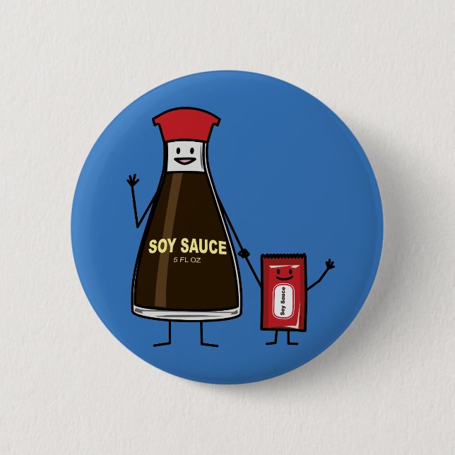 Soy Sauce Bottle Packet kid child condiment Asian Button (Front)
