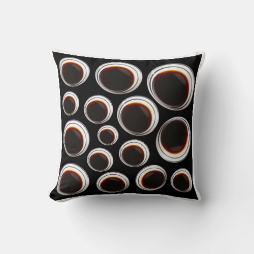Soy sauce pattern throw pillow