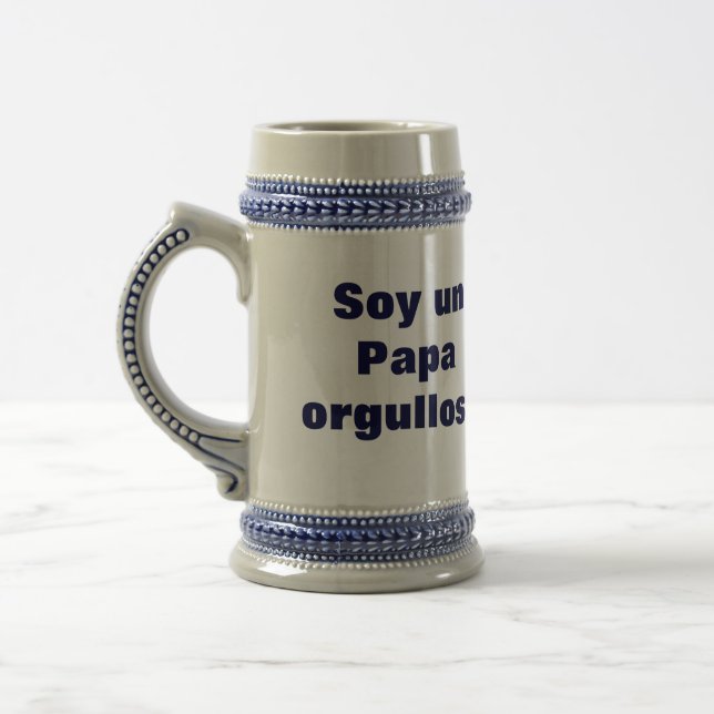 Soy Un Papa Orgulloso Beer Stein (Left)