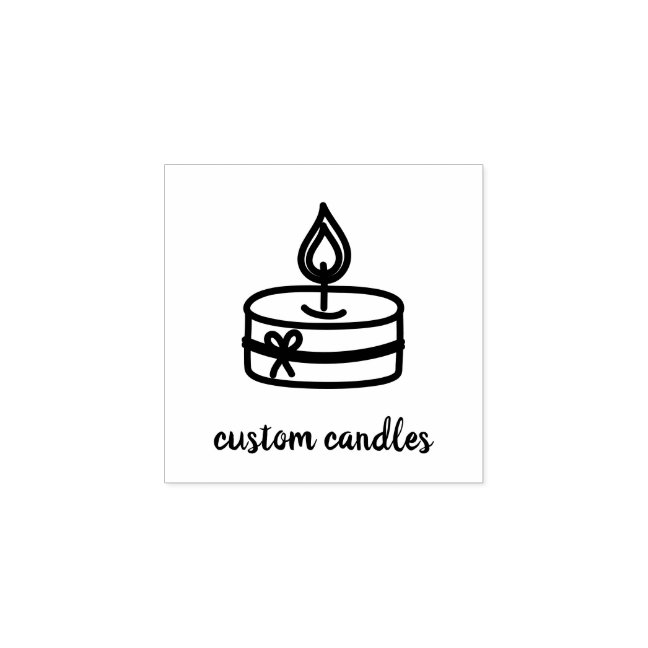 Soy Wax Business Candle Rubber Stamp