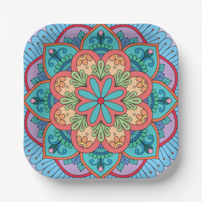 Soy Wax Candle Favor Paper Plates (Front)