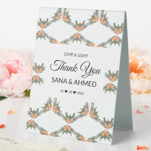 Soy Wax Candle Favor Table Tent