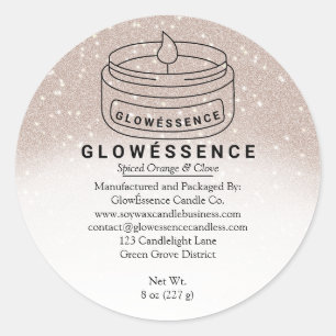 Soy Wax Candle Food Homemade Classic Round Sticker