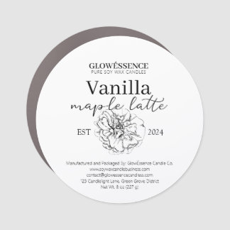 Soy Wax Candle Food Homemade Flower Car Magnet