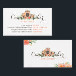 Soy Wax Candle Handmade Customizable Artisan Business Card<br><div class="desc">Celebrate your love for handcrafted candles with this Soy Wax Candle Handmade Business Card. Perfect for artisans, small business owners, or craft enthusiasts, this card showcases your passion for quality and creativity. Its elegant design and customizable options make a lasting impression on clients and customers alike, turning your contact information...</div>