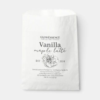 Soy Wax Candle Label Flower pack Favor Bag