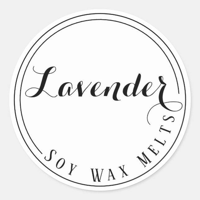 Soy Wax melt labels (Front)