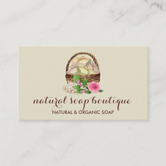 Soy Wax Soap Homemade Lavender Business Card