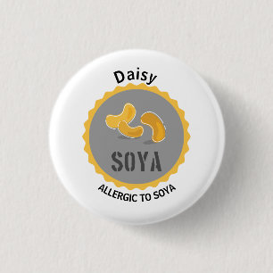 Soya Allergy Alert Editable Name Button