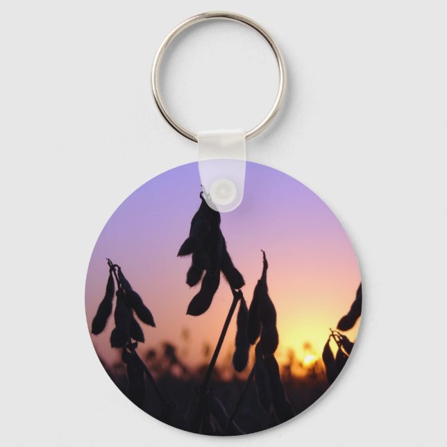 Soybeans at Sunset Keychain (Front)