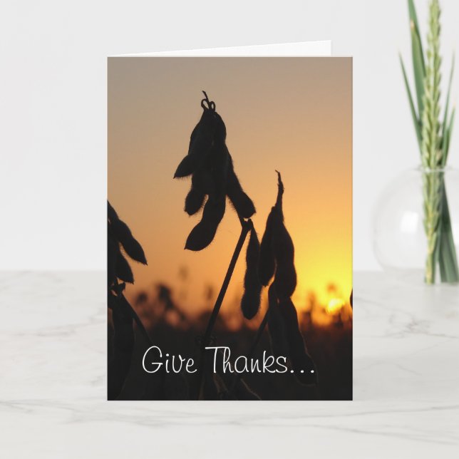 Soybeans, Give Thanks... For The Farmers, Holiday Card (Front)