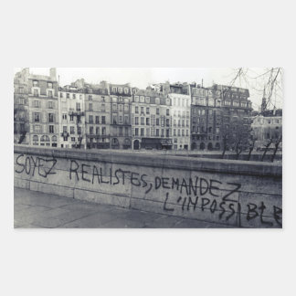 "Soyez Réalistes, Demandez L’impossible!" OG Rectangular Sticker