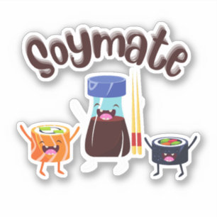 soymate , soy sushi sticker