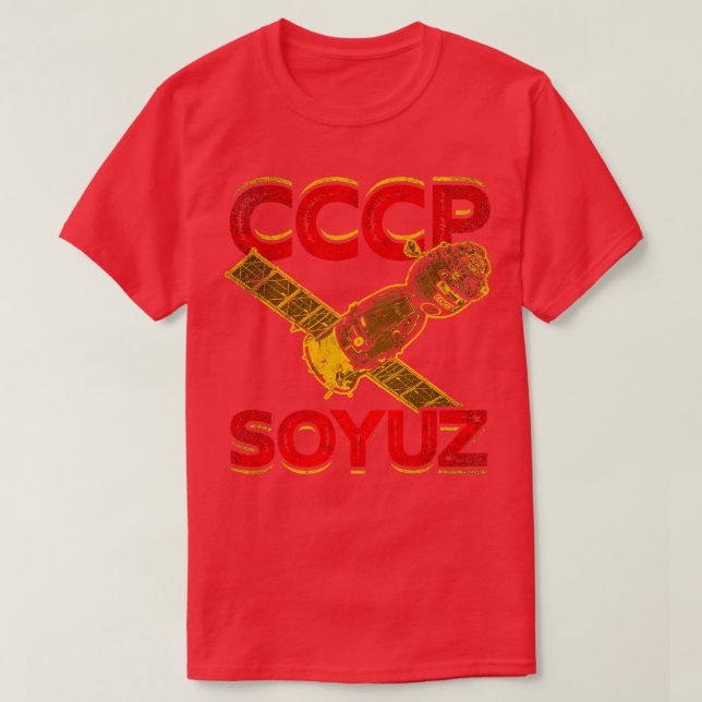 Soyuz Spacecraft Soviet Union T-Shirt (Design Front)