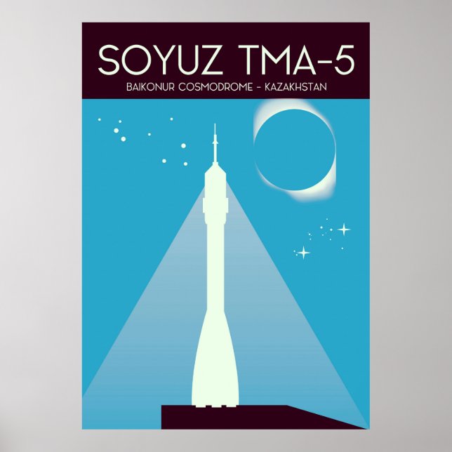 Soyuz TMA-5 Space Art Poster (Front)