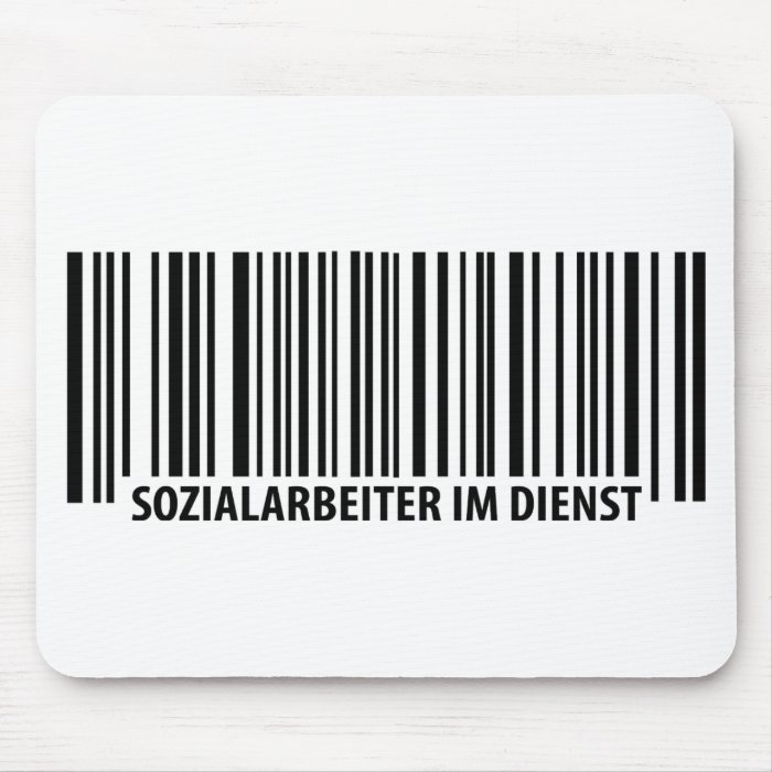 Sozialarbeiter im Dienst barcode icon Mousepads