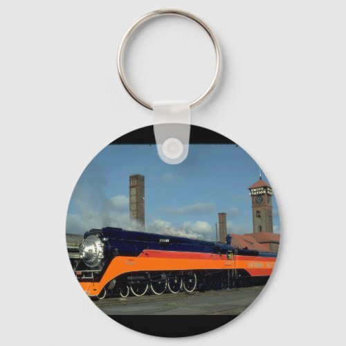 SP 4_8_4 Daylight locomotive 4449_Trains Keychain