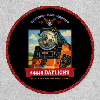 SP GS-4 Daylight Steam Locomotive Vintage Poster Patch