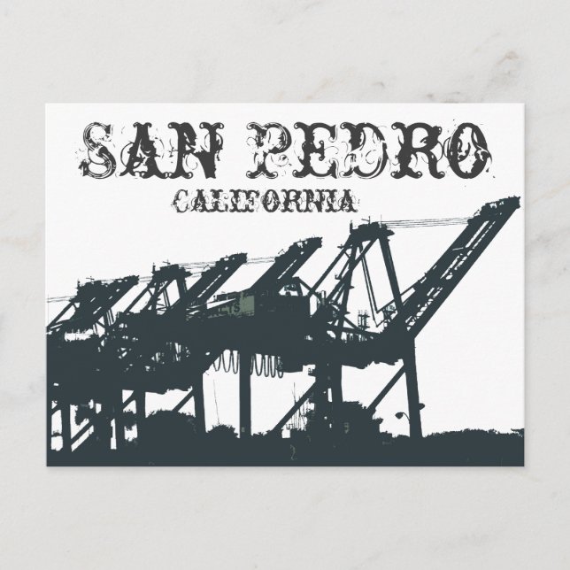 SP Harbor Cranes Postcard (Front)