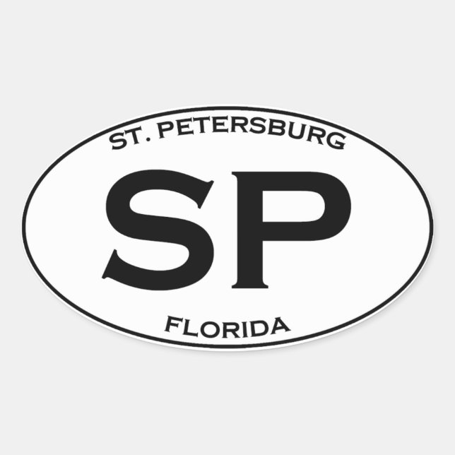 SP - St. Petersburg Florida Oval Sticker (Front)