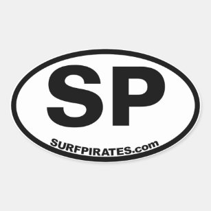 SP surfpirates sticker in the classic OBX style