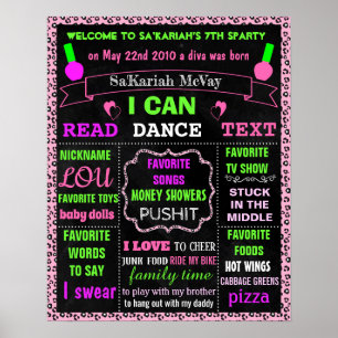SPA 7th Birthday chalkboard sign poster