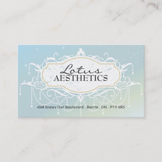 Spa and Aesthetics Business Card (Front)