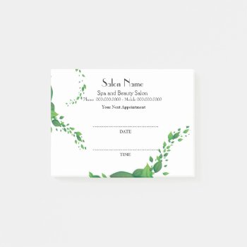 Spa And Beauty Appointment Post-it® Notes by aquachild at Zazzle
