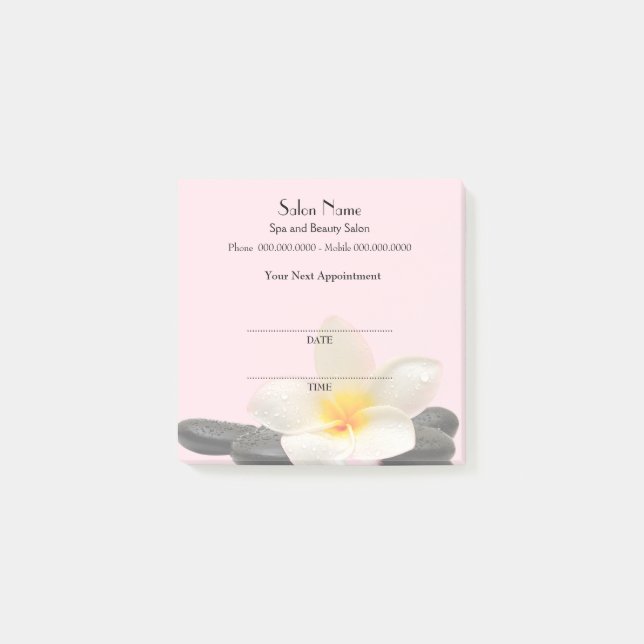 Spa and Beauty Appointment Post-it® Notes (Front)