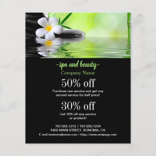 Spa and beauty business personalized flyer