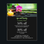 Spa and beauty business personalized flyer<br><div class="desc">hair and makeup business personalized flyer</div>