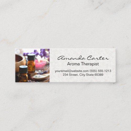 Spa and Body Care  Japanese Textured Paper Mini Business Card