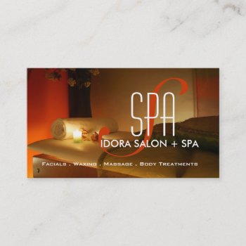 Spa And Massage Business Card Template by colourfuldesigns at Zazzle