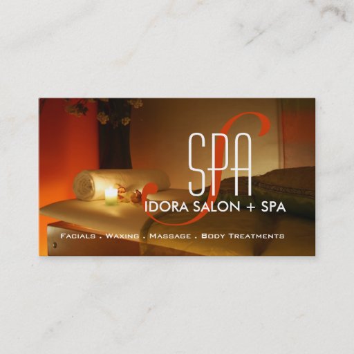 Customizable Spa and Massage Business Card Template