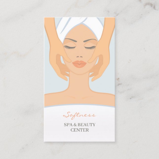 Spa and Massage Business Card Template (Front)