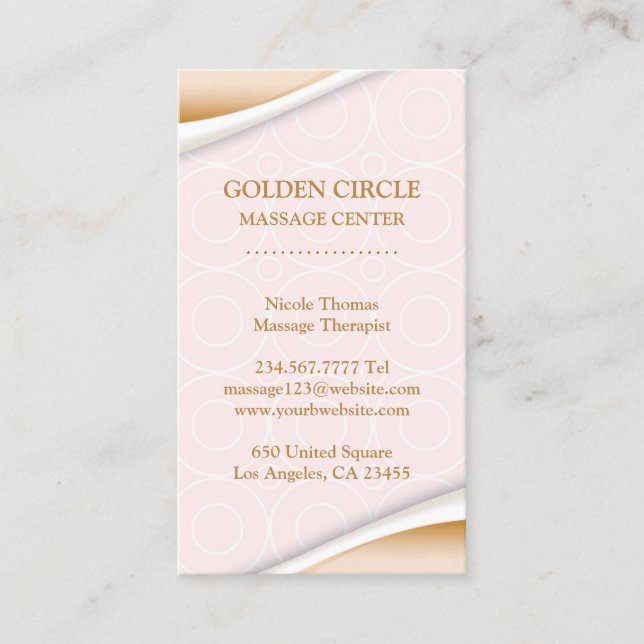 Spa and Massage Business Card Template (Front)